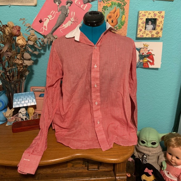 Rockabilly Western Style Gingham Button Up Blouse - Picture 1 of 6